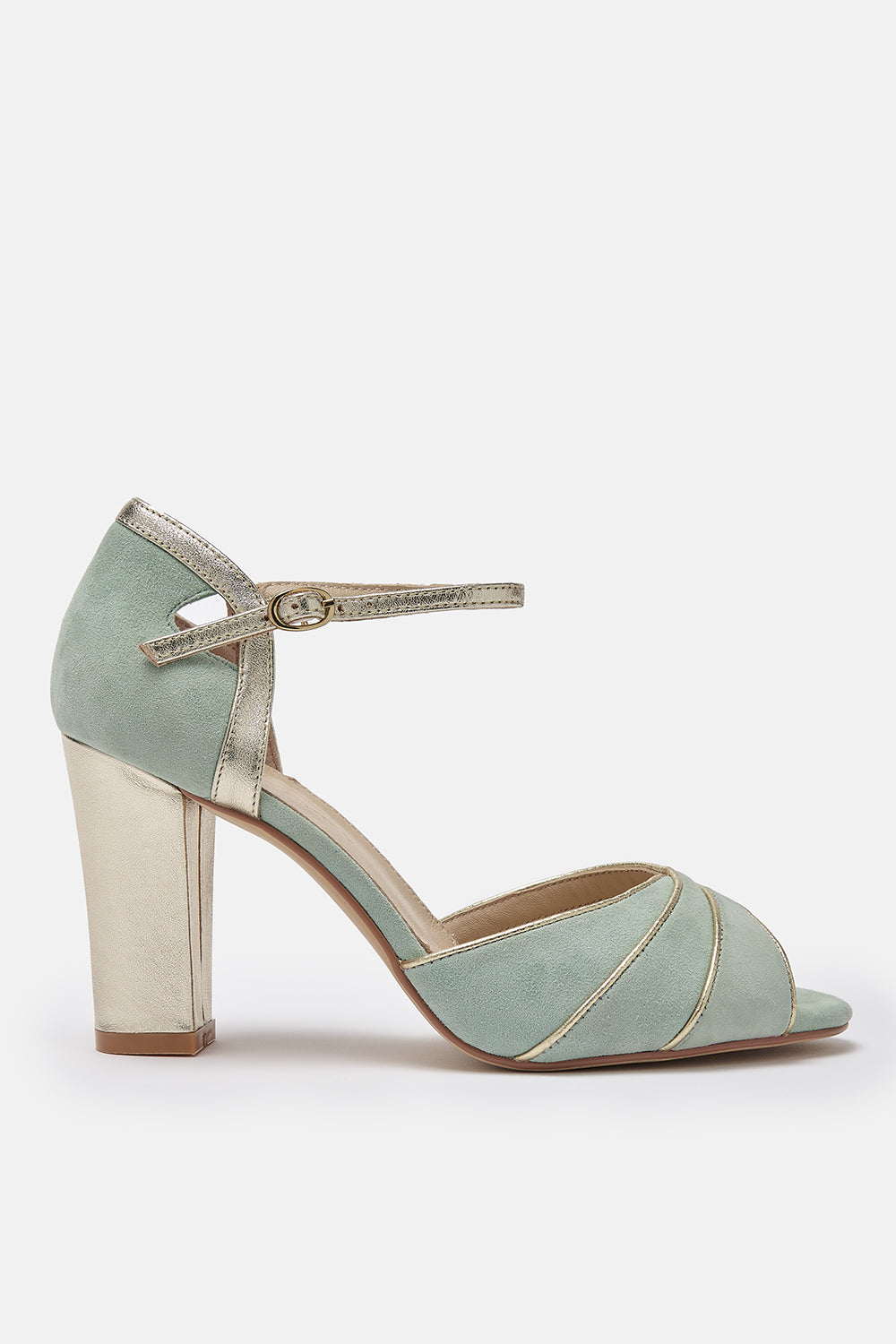 Mint block heels best sale